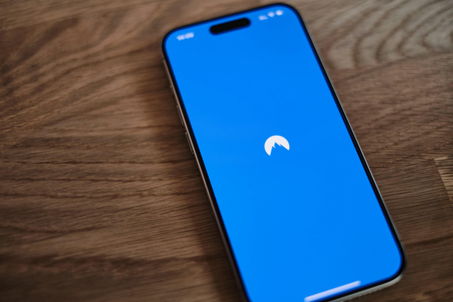 nordvpn logo su smartphone all'avvio dell'app